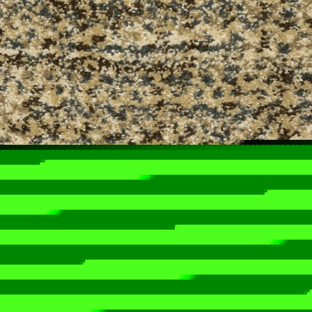 5' X 8' Beige Brown Tan And Blue Green Abstract Power Loom Stain Resistant Area Rug