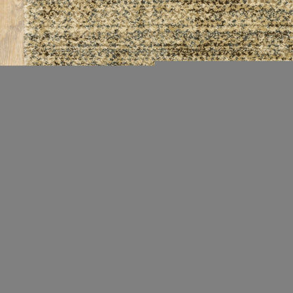 10' X 13' Beige Brown Tan And Blue Green Abstract Power Loom Stain Resistant Area Rug