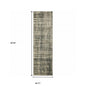 2' X 8' Charcoal Grey Beige And Tan Abstract Power Loom Stain Resistant Runner Rug