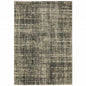 3' X 5' Charcoal Grey Beige And Tan Abstract Power Loom Stain Resistant Area Rug