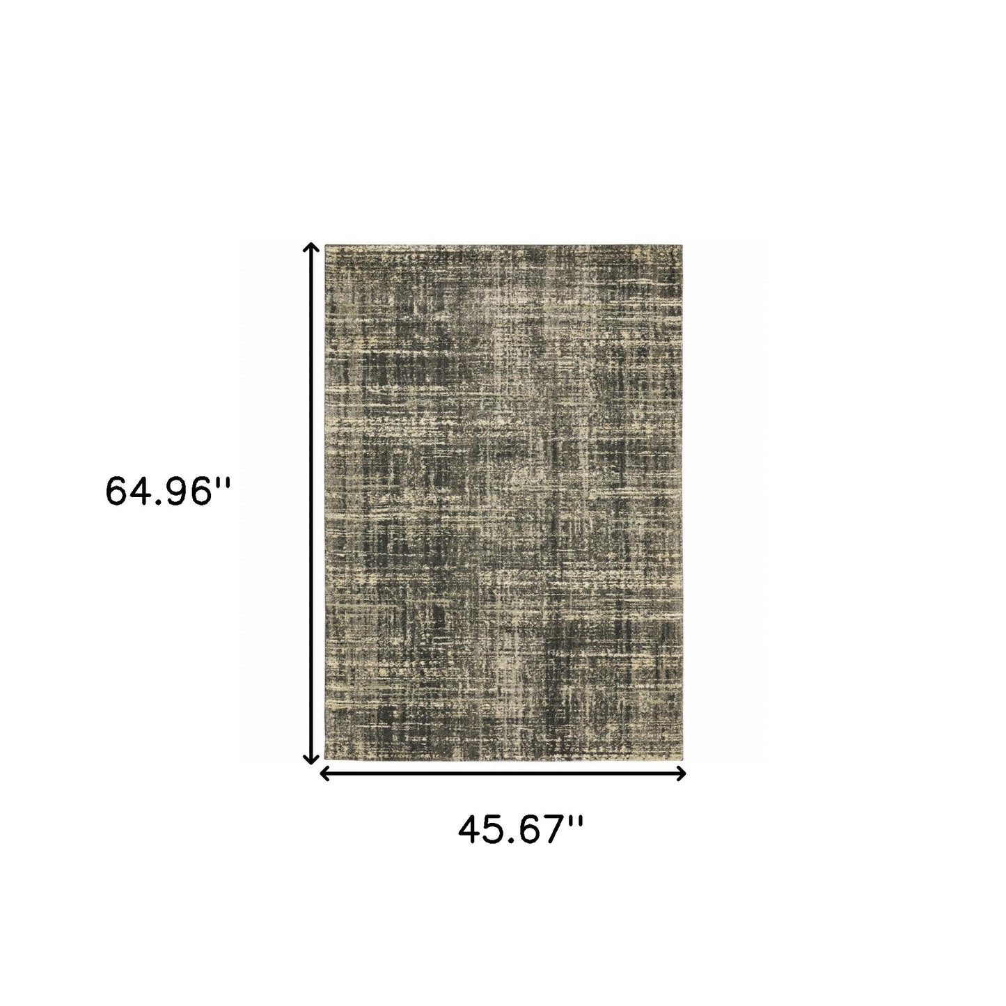 3' X 5' Charcoal Grey Beige And Tan Abstract Power Loom Stain Resistant Area Rug