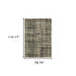 6' X 9' Charcoal Grey Beige And Tan Abstract Power Loom Stain Resistant Area Rug