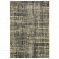 8' X 11' Charcoal Grey Beige And Tan Abstract Power Loom Stain Resistant Area Rug