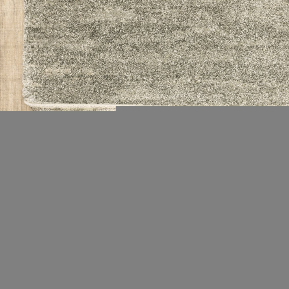 10' X 13' Grey Beige And Tan Abstract Power Loom Stain Resistant Area Rug
