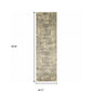 2' X 8' Grey Ivory Beige And Taupe Oriental Power Loom Stain Resistant Runner Rug