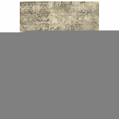 3' X 5' Grey Ivory Beige And Taupe Oriental Power Loom Stain Resistant Area Rug