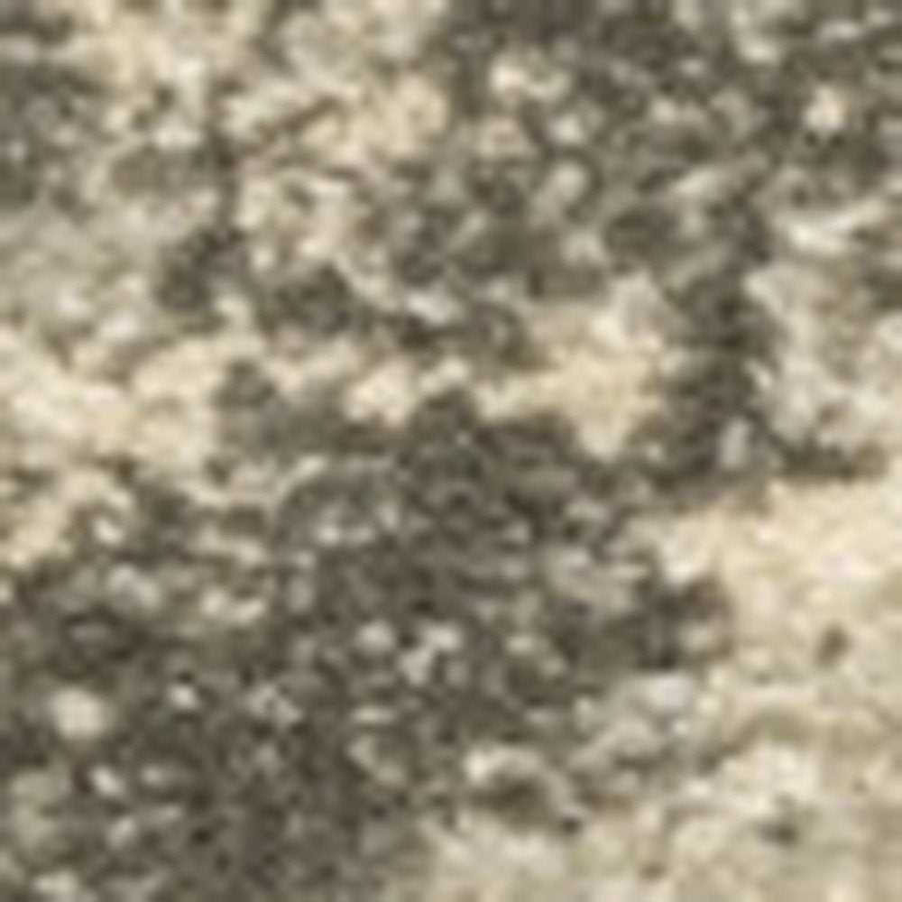 6' X 9' Grey Ivory Beige And Taupe Oriental Power Loom Stain Resistant Area Rug