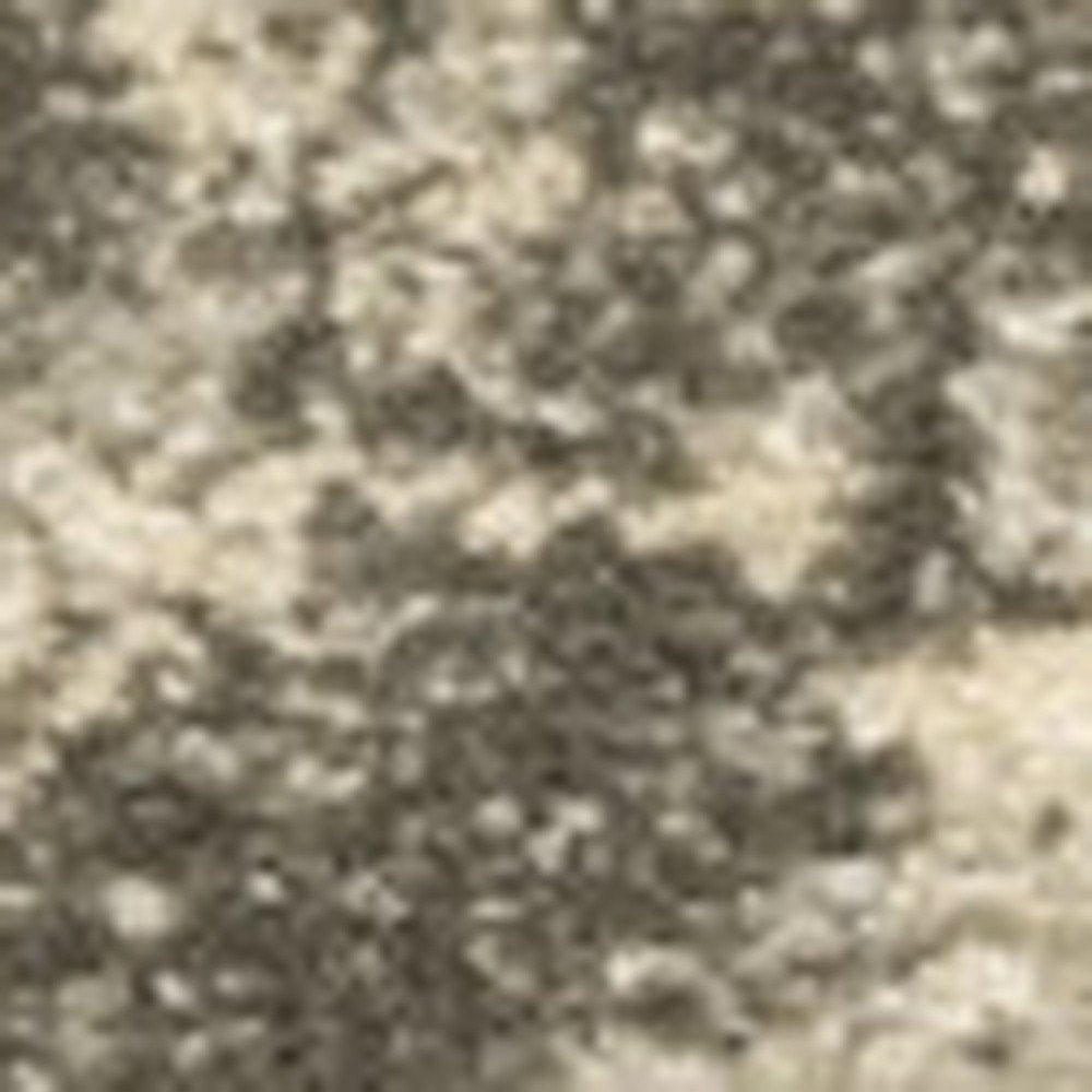6' X 9' Grey Ivory Beige And Taupe Oriental Power Loom Stain Resistant Area Rug