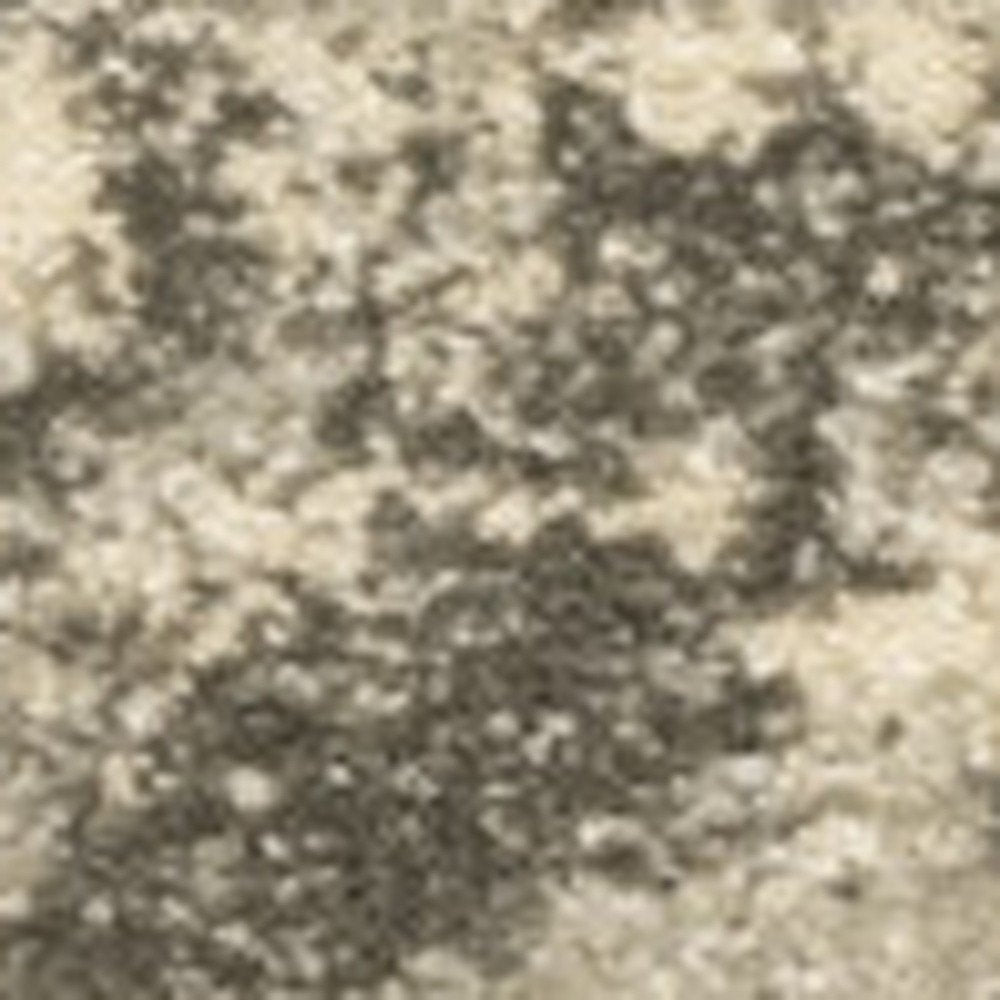 6' X 9' Grey Ivory Beige And Taupe Oriental Power Loom Stain Resistant Area Rug