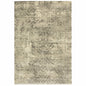 6' X 9' Grey Ivory Beige And Taupe Oriental Power Loom Stain Resistant Area Rug
