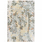 4' X 6' Grey And Gold Abstract Power Loom Stain Resistant Area Rug