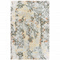 10' X 13' Grey And Gold Abstract Power Loom Stain Resistant Area Rug
