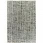 5' X 8' Grey And Ivory Abstract Power Loom Stain Resistant Area Rug