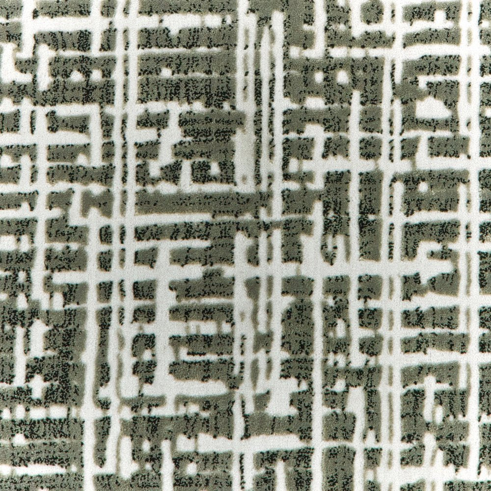 7' X 10' Gray And Ivory Abstract Area Rug