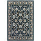 10' X 13' Navy Blue And Gold Oriental Area Rug