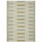 5' X 7' Beige Grey Gold And Green Geometric Power Loom Stain Resistant Area Rug