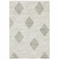 7' X 10' Gray And Ivory Geometric Area Rug