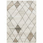 7' X 10' Beige And Gray Geometric Area Rug