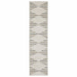 2' X 8' Brown And Ivory Geometric Power Loom Runner Rug