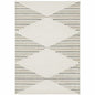 6' X 9' Beige Grey Sage Green Pale Blue Brown And Charcoal Geometric Power Loom Stain Resistant Area Rug