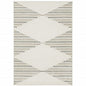 10' X 13' Beige Grey Sage Green Pale Blue Brown And Charcoal Geometric Power Loom Stain Resistant Area Rug