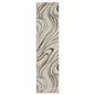 2' X 8' Gray And Ivory Abstract Power Loom Runner Rug