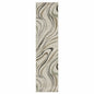 2' X 8' Gray And Ivory Abstract Power Loom Runner Rug