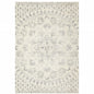 4' X 6' Ivory And Grey Floral Power Loom Stain Resistant Area Rug