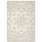 10' X 13' Ivory And Grey Floral Power Loom Stain Resistant Area Rug