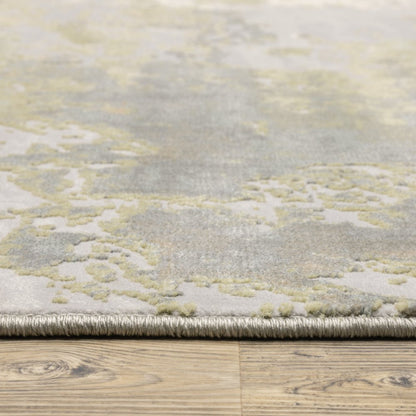 10' X 13' Pink And Cream Abstract Area Rug