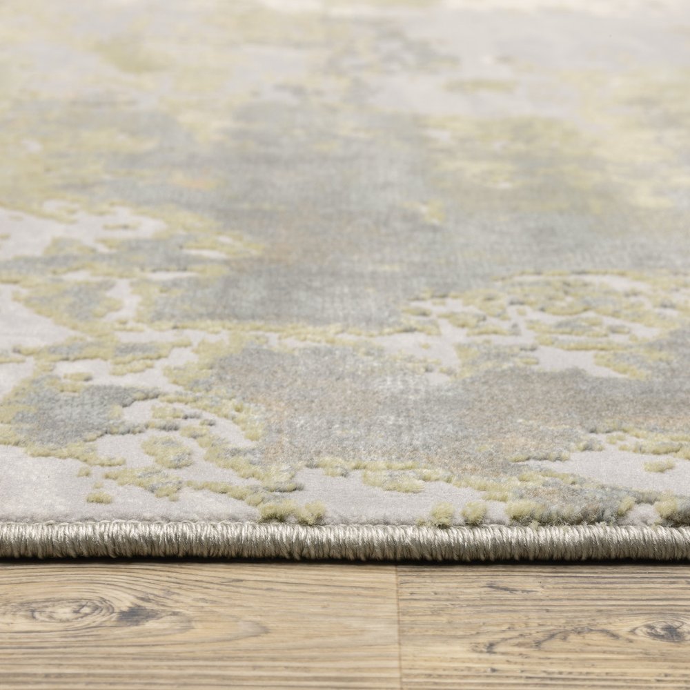 10' X 13' Pink And Cream Abstract Area Rug