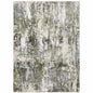 7' X 10' Green And Blue Abstract Area Rug
