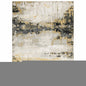 3' X 5' Grey Gold Beige Black And Brown Abstract Power Loom Stain Resistant Area Rug