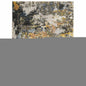 10' X 13' Grey Gold Blue Orange Beige And Brown Abstract Power Loom Stain Resistant Area Rug