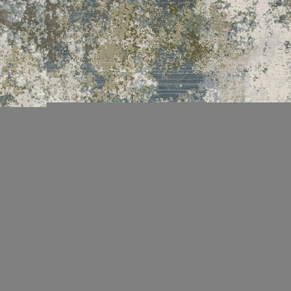 5' X 8' Blue Grey Green And Beige Abstract Power Loom Stain Resistant Area Rug