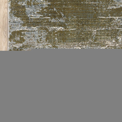 3' X 5' Blue And Green Abstract Power Loom Area Rug