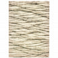 8' X 10' Ivory Sand And Ash Abstract Power Loom Stain Resistant Area Rug