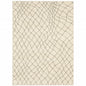 5' X 7' Ivory And Grey Geometric Power Loom Stain Resistant Area Rug