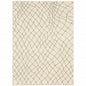 5' X 7' Ivory And Grey Geometric Power Loom Stain Resistant Area Rug