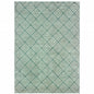 4' X 6' Foam Blue And Ivory Geometric Power Loom Stain Resistant Area Rug