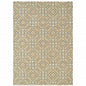 10' X 13' Sand And Ivory Geometric Power Loom Stain Resistant Area Rug