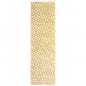 2' X 8' Gold And Ivory Geometric Power Loom Stain Resistant Runner Rug