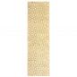 2' X 8' Gold And Ivory Geometric Power Loom Stain Resistant Runner Rug