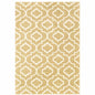 10' X 13' Gold And Ivory Geometric Power Loom Stain Resistant Area Rug