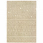 2' X 3' Sand And Ivory Geometric Power Loom Stain Resistant Area Rug