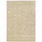 2' X 3' Sand And Ivory Geometric Power Loom Stain Resistant Area Rug