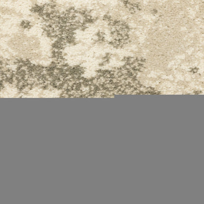 8' X 10' Beige And Grey Abstract Power Loom Stain Resistant Area Rug