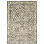 5' X 8' Gray And Beige Oriental Area Rug