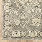 6' X 9' Grey Beige Tan And Brown Oriental Power Loom Stain Resistant Area Rug