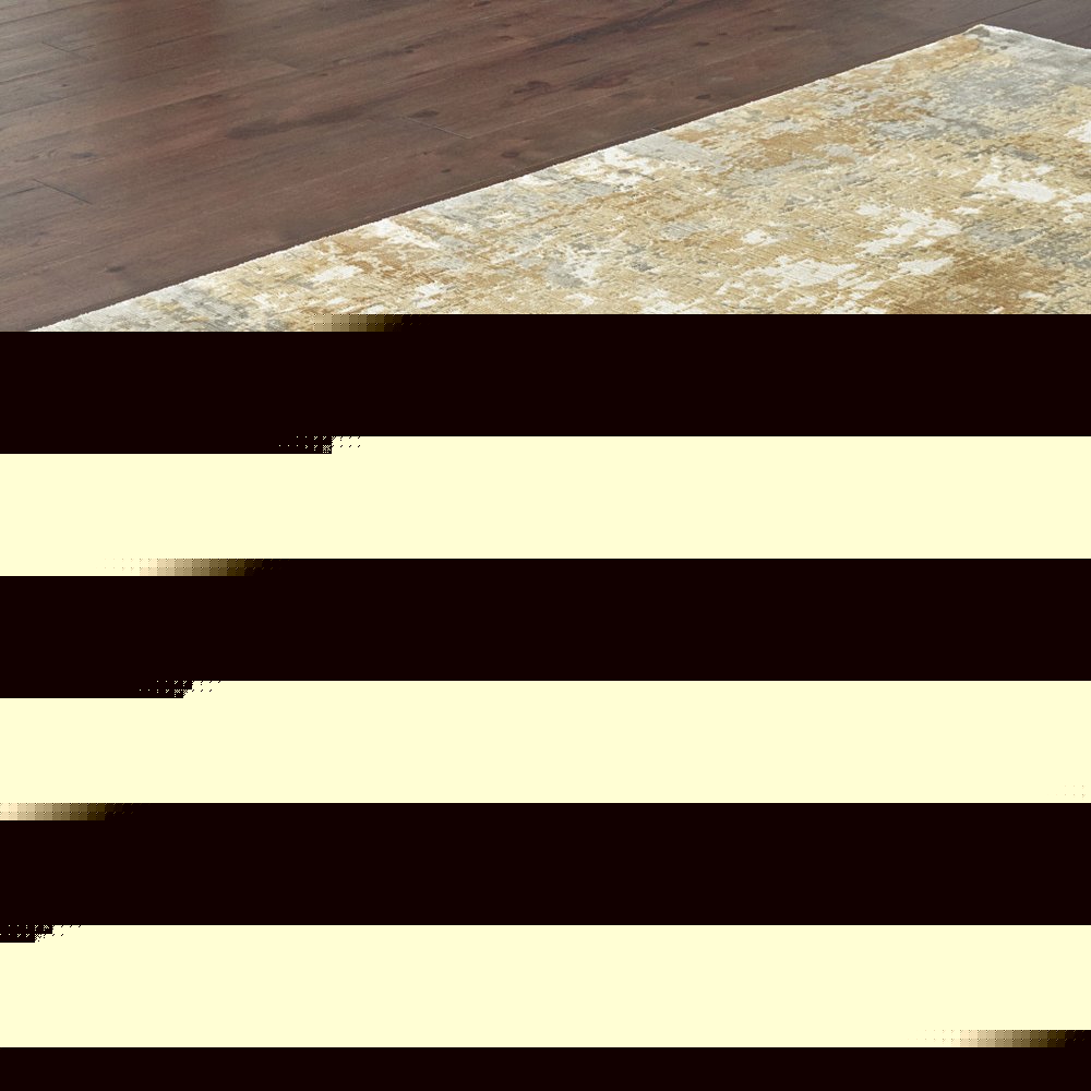 10' X 14' Grey And Brown Abstract Hand Loomed Stain Resistant Area Rug